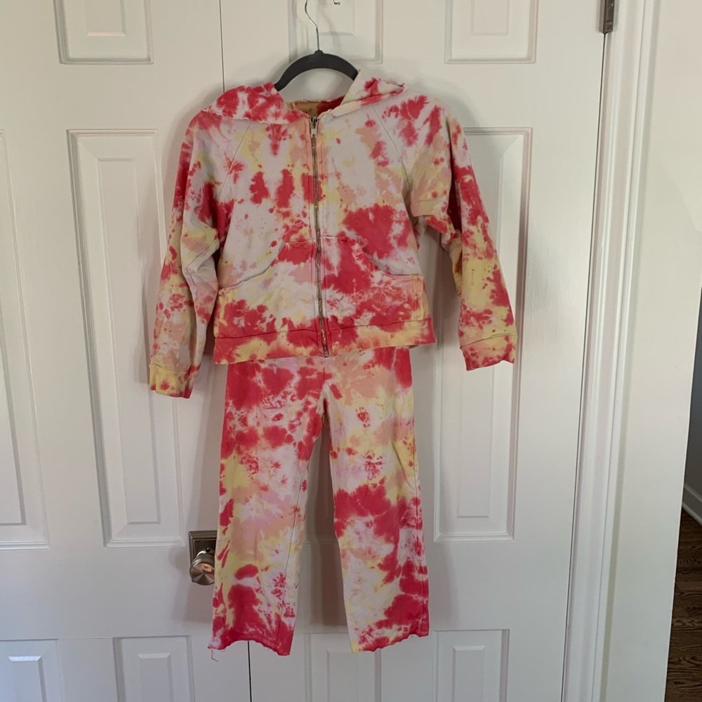 Kids Tie Die Sweatshirt and Sweatpants Set
